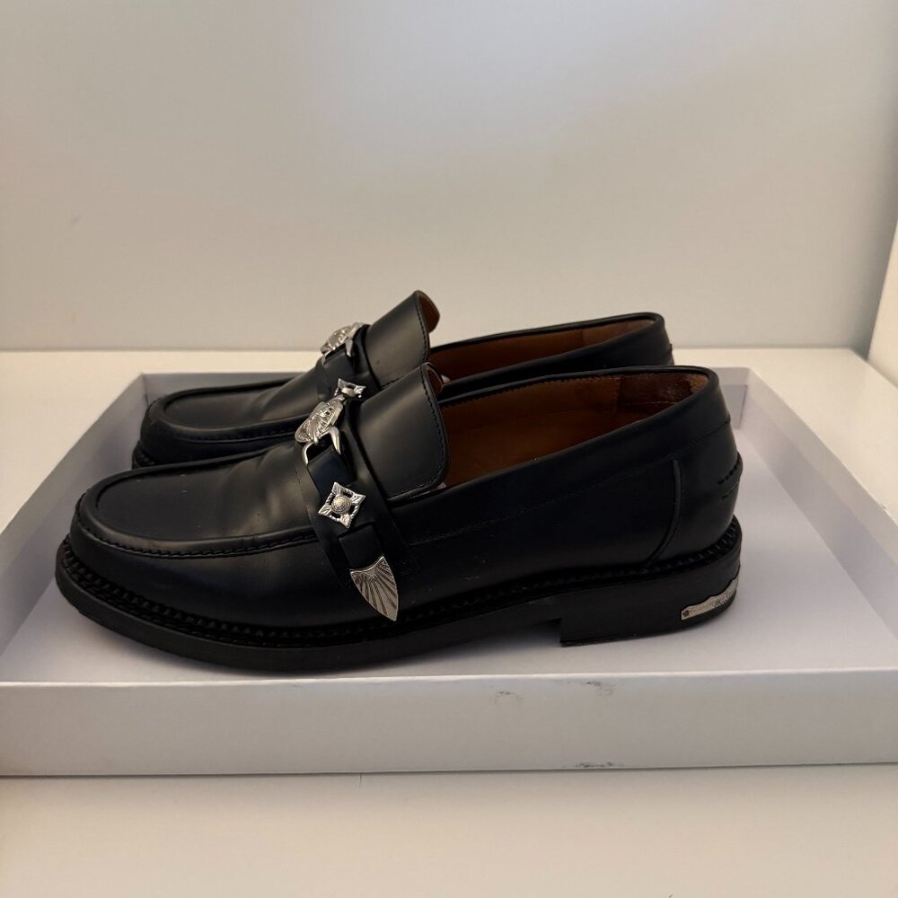 Toga Virilis SSENSE Exclusive Black Metal Loafers